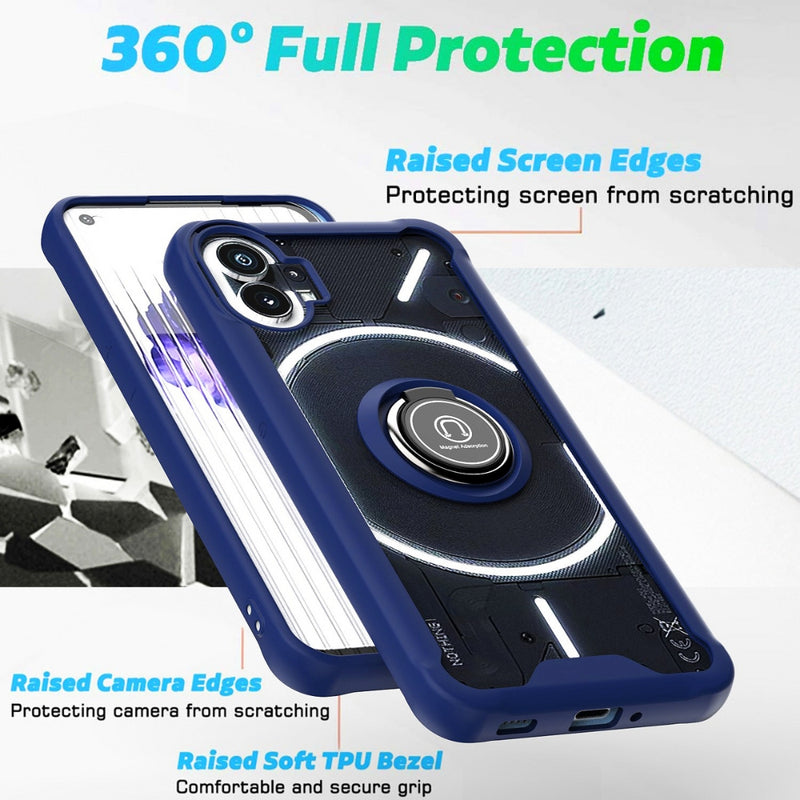 Chargez l&#39;image dans la visionneuse de la galerie, Nothing Phone (1) - Armor Matte Magnetic Ring Stand Case - Polar Tech Australia
