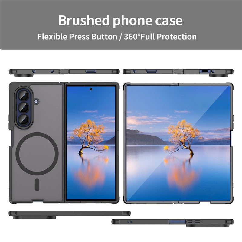 Load image into Gallery viewer, Samsung Galaxy Z Fold7 5G - Fan Dun Series TPU Hybrid PC Frosted Magsafe Phone Case
