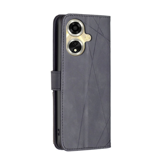 OPPO A59 5G (CPH2617) - Magnetic Buckle Rhombus Texture Leather Phone Case - Polar Tech Australia
