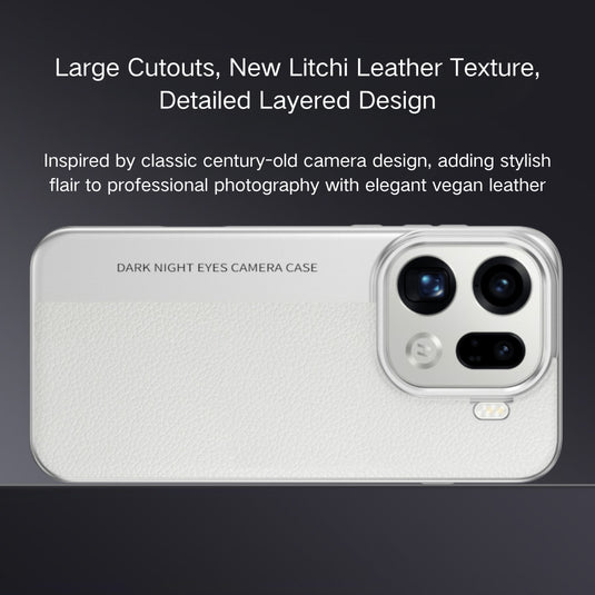 OPPO Find X9 - Camera-Style Leather Texture Shockproof & Stylish Hard Shell