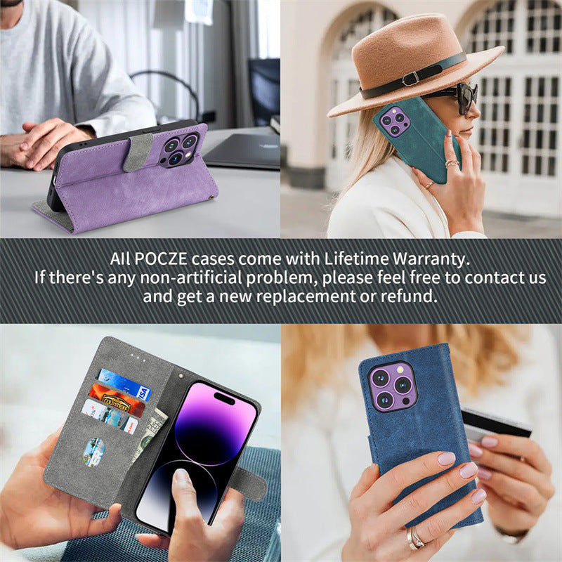 Load image into Gallery viewer, [With Card Solt] Motorola Moto Defy 2 - Flip Folio Case with Card Holders Leather Wallet Case - Polar Tech Australia

