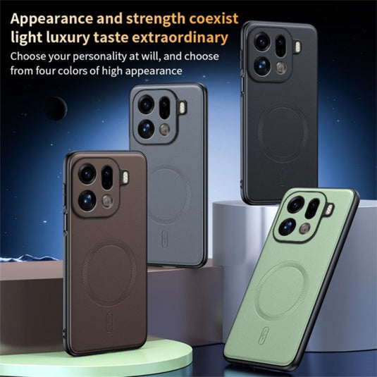 OPPO Find X9 Pro - Leather Magnetic Shockproof Case