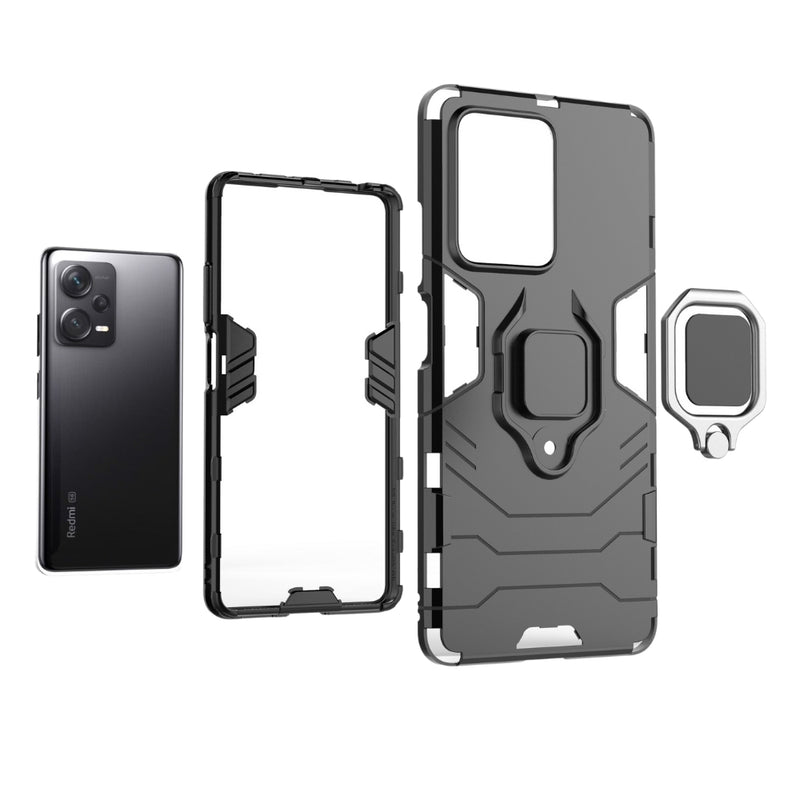 Chargez l&#39;image dans la visionneuse de la galerie, Xiaomi Redmi Note 12 Pro Plus - Heavy Duty Armor Case With Ring Holder Stand - Polar Tech Australia
