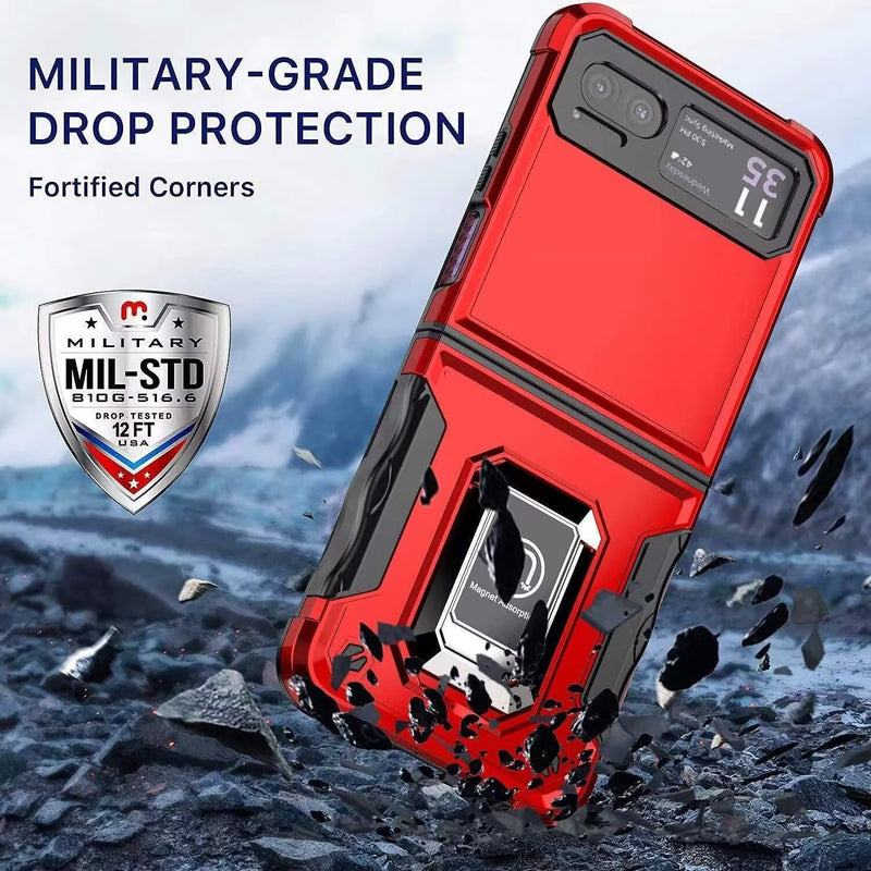 Load image into Gallery viewer, [Built-in Kickstand] Motorola Moto Razr 40/Razr 2023 - Military Grade TPU+PC Shockproof Heavy Duty Case - Polar Tech Australia
