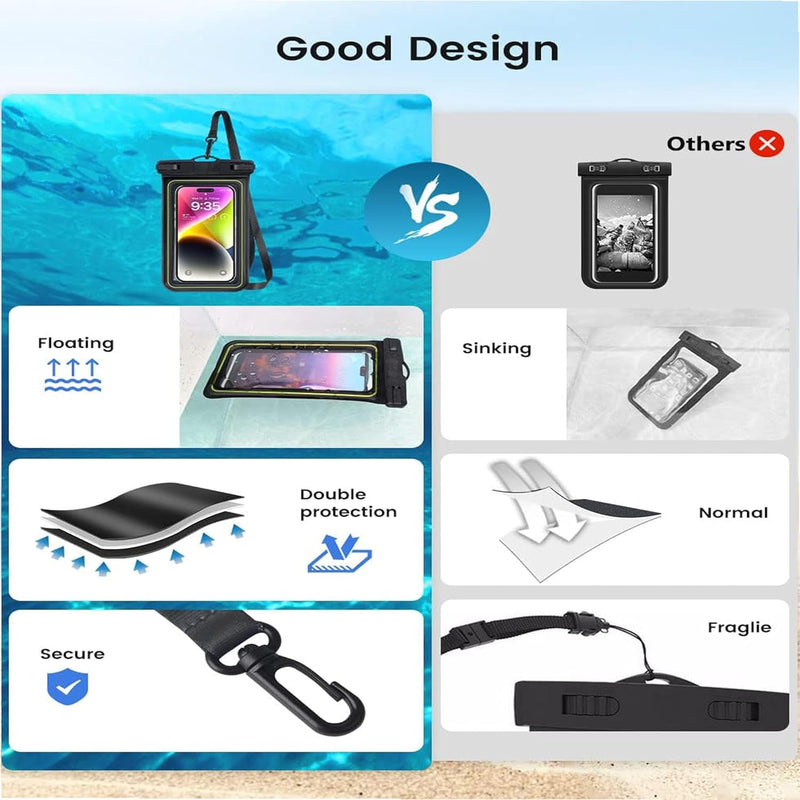 Cargue la imagen en el visor de la galería, [Waterproof Phone Pouch] iPhone 16/15/14/13/12 Pro Max Plus Samsung Galaxy S24/S23/S22/S21 Google Pixel Etc, Up to 6.9&#39;&#39; - IP68 Universal Floating Float Water Proof Cell Phone Dry Bag Phone Case Protector - Polar Tech Australia
