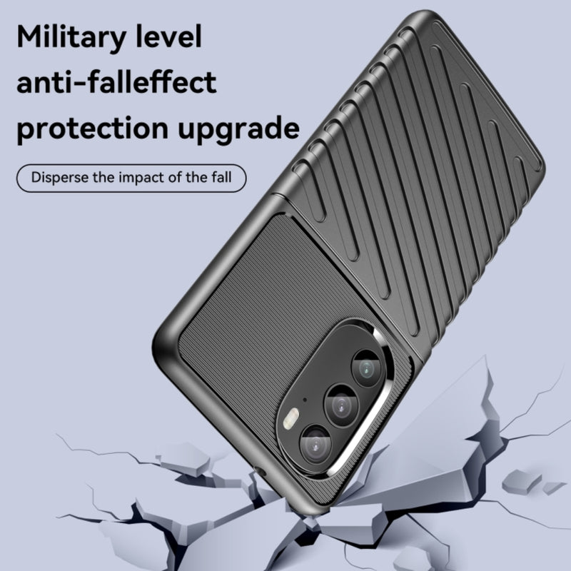 Cargue la imagen en el visor de la galería, Motorola Moto Edge 20 Lite - Thunder Series Twill Texture Thickened Anti-fall Protection TPU Case
