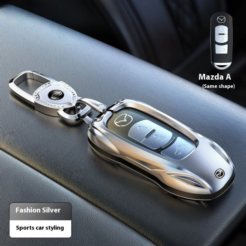 Load image into Gallery viewer, Mazda Stylish Metal Car Key Fob Case Cover For CX-5, CX-3, CX-30, CX-8, MX-5, Mazda3,6
