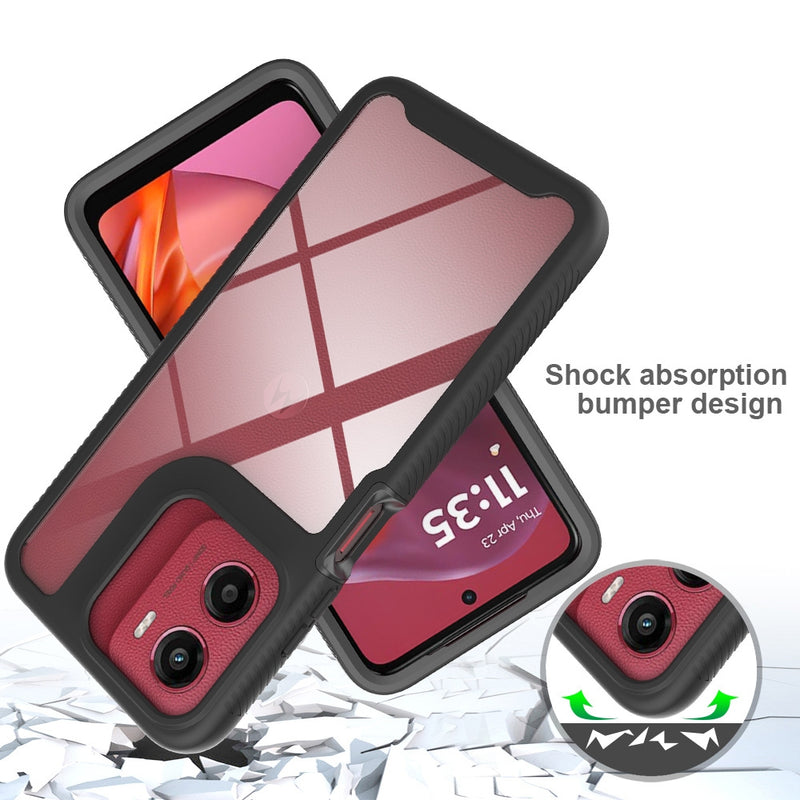 Cargue la imagen en el visor de la galería, Motorola Moto G9 Power - Solid Color Shockproof TPU Clear PC Phone Case - Polar Tech Australia
