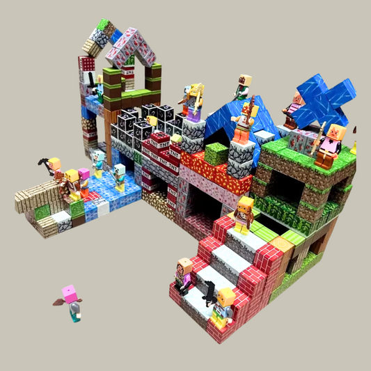 [400pcs] Minecraft Magnetic Building Blocks – 400pcs Random Mini Magnet Bricks Creative Educational Toy for Kids - Polar Tech Australia