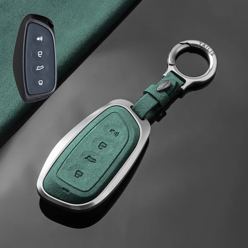 Cargue la imagen en el visor de la galería, Great Wall High-Quality Suede Car Key Fob Case Cover For Haval Raptor, Dargo 2nd Gen, Xiaolong Max, Shenshou, H6
