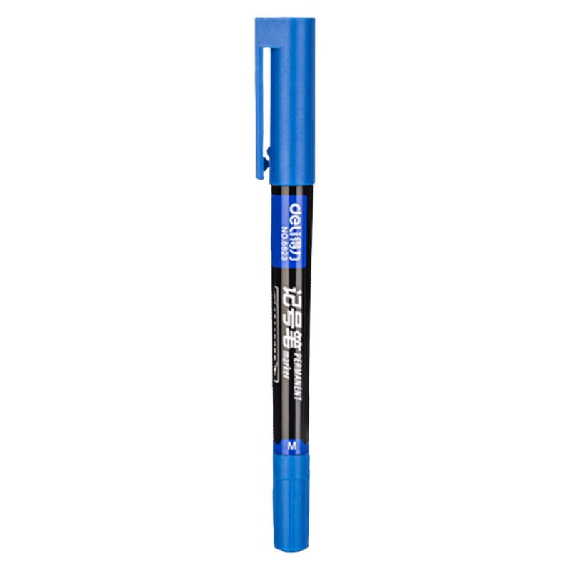 Load image into Gallery viewer, Deli 6823 - Dual Tip Head Smooth Permanent Marking Pen
