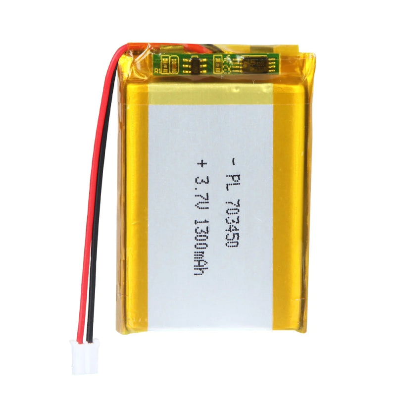 Load image into Gallery viewer, [PH2.0-JST Connector][703450] Universal 1300mAh 3.7V Rechargeable Li-Ion Lithium Polymer Battery - Polar Tech Australia
