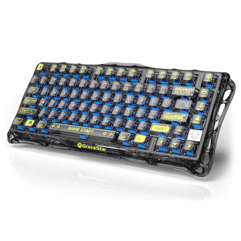 Cargue la imagen en el visor de la galería, GravaStar Mercury K1 Lite Mechanical Gaming Keyboard, 75% Gasket Hot Swappable Custom RGB Backlit Wireless Keyboard
