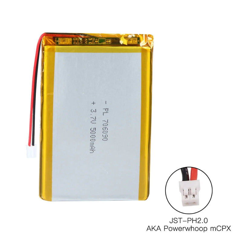 Load image into Gallery viewer, [PH2.0-JST Connector][706090] Universal 5000mAh 3.7V Rechargeable Li-Ion Lithium Polymer Battery - Polar Tech Australia
