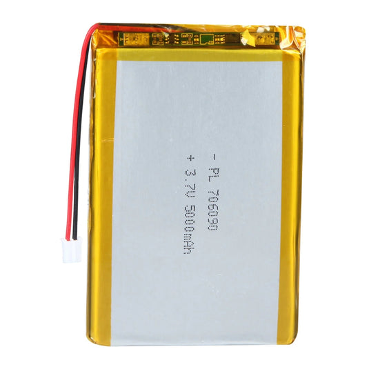 [PH2.0-JST Connector][706090] Universal 5000mAh 3.7V Rechargeable Li-Ion Lithium Polymer Battery - Polar Tech Australia