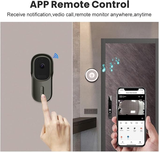 [Tuya Smart Home][With Chime] Tuya 1080P IP66 Wireless Remote Home Video Voice Intercom WIFI Doorbell