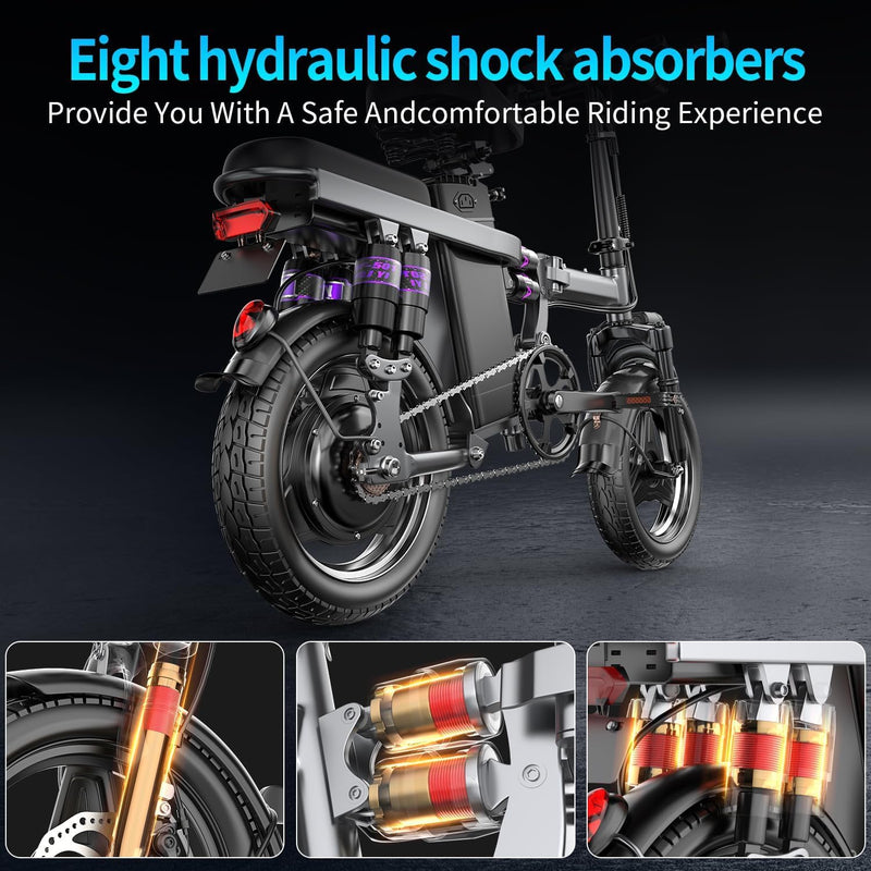 Cargue la imagen en el visor de la galería, [Model: F12] E-GO 400W High Power Long Range Foldable Electric Bike Bicycle - Polar Tech Australia
