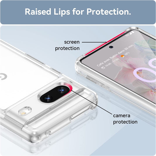 Google Pixel 8 / 8 Pro - AirPillow Cushion Clear Transparent Back Cover Case - Polar Tech Australia