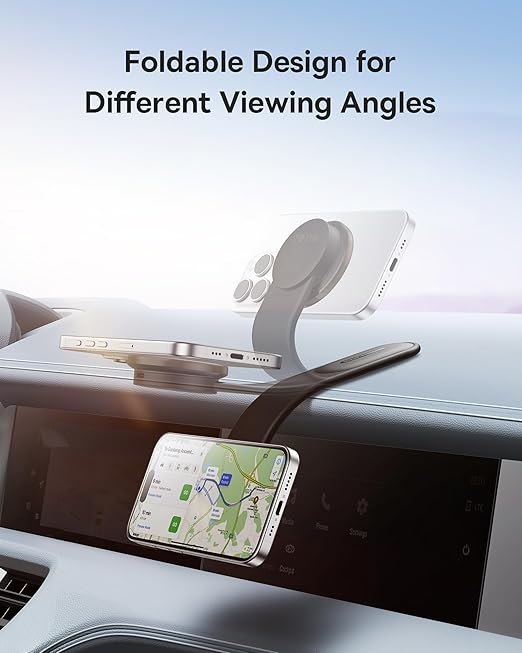 Chargez l&#39;image dans la visionneuse de la galerie, [L15B] Magsafe Compatible QI 15W Wireless Charging Foldable Magnet Magnetic Dashboard Charger &amp; Mount Holder - Polar Tech Australia
