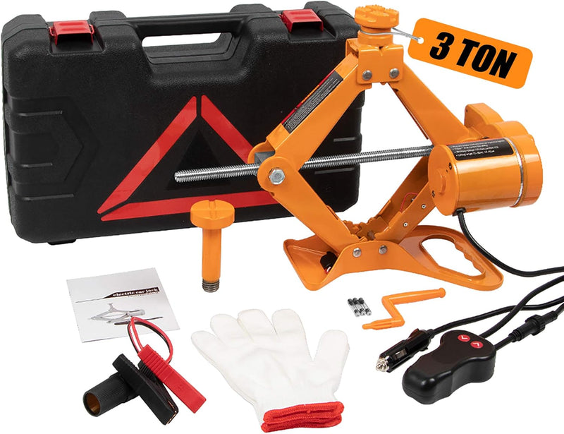 Cargue la imagen en el visor de la galería, 3 Ton Electric Car Jack 12V Scissor Jack for Sedan and SUV, Portable &amp; Waterproof, LED Light, Safety Features - Polar Tech Australia

