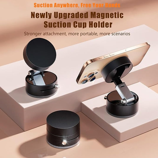 [A2] Universal Super Strong Secure Vacuum Suction MagSafe Compatible Magnet Phone in-Car Holder - Polar Tech Australia