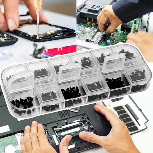 [240 Pieces] Black Alloy Steel PC Computer Laptop Mobile Phone Printer Electronics Screw Set (M2 M2.5 M3)
