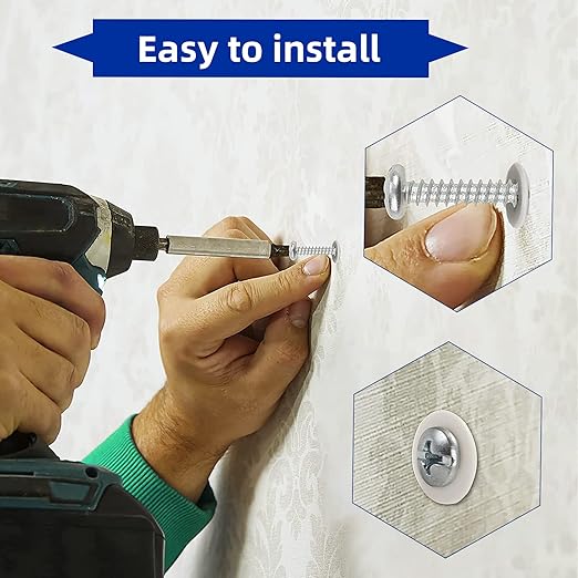 [310 Pieces Kit] Drywall Anchors Self Drilling Nylon Plastic Hollow Wall Anchors with Screws Kit Assortments