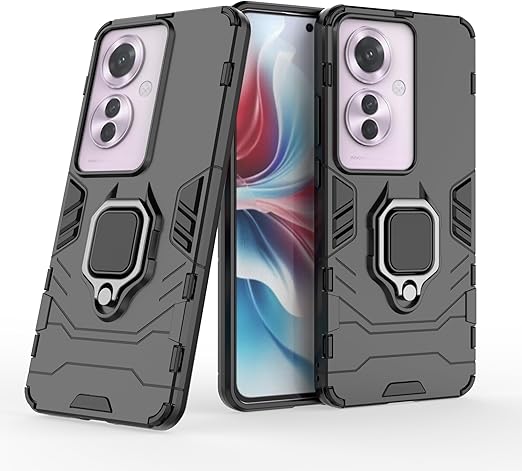 Cargue la imagen en el visor de la galería, OPPO Reno11 F 5G (CPH2603) - Heavy Duty Armor Case With Ring Holder Stand - Polar Tech Australia
