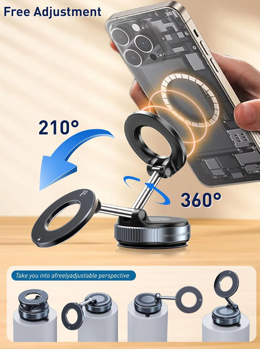 [PT-104] Epoxy Suction Magnetic Car Holder 360° Rotation for Car Dashboard & Wind Screen Strong Magnet
