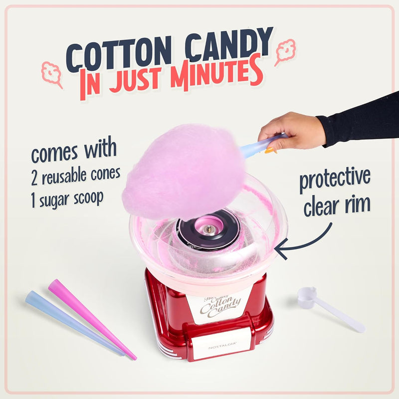 Load image into Gallery viewer, Nostalgia Electrics Cotton Candy Machine - Mini Automatic DIY Cotton Candy Maker - Perfect Gift for Home Party Use - Polar Tech Australia
