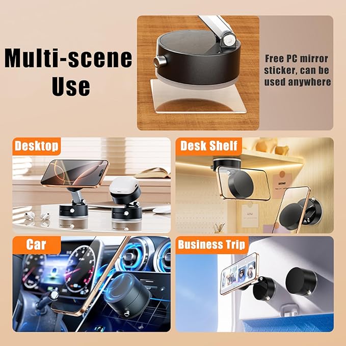Load image into Gallery viewer, [A2] Universal Super Strong Secure Vacuum Suction MagSafe Compatible Magnet Phone in-Car Holder - Polar Tech Australia
