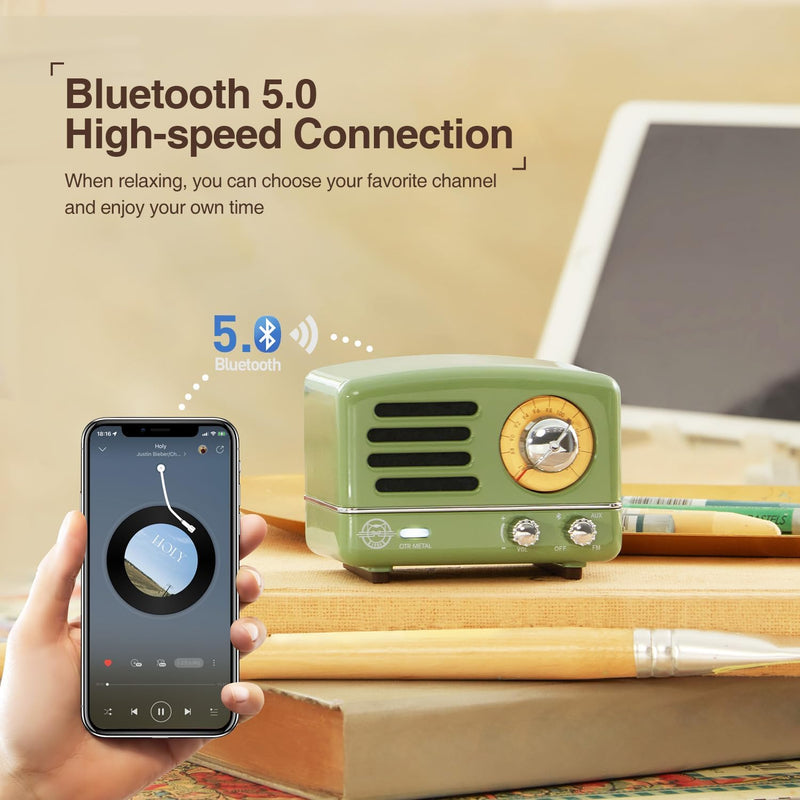 Chargez l&#39;image dans la visionneuse de la galerie, Muzen OTR Metal Portable Bluetooth Speaker / FM Radio - Black - Polar Tech Australia
