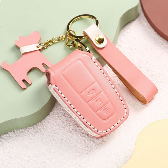 Toyota Genuine Leather Full Protection Car Key Fob Case Cover For Aygo, Yaris, Corolla, C-HR, Camry, GT86, GR Supra, Prius, Prado, Mirai, RAV4, Land Cruiser, Hilux, Proace - Polar Tech Australia