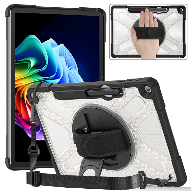 Load image into Gallery viewer, Microsoft Surface Pro 12 (2025) - Heavy Duty 360 Degree Rotate Stand Hand Strap Case With Shoulder Strap
