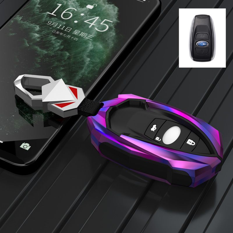 Cargue la imagen en el visor de la galería, Subaru Mech-style Metal + TPU Full Protection Car Key Fob Case Cover For Outback, Forester, Impreza, WRX, XV, Crosstrek, Legacy
