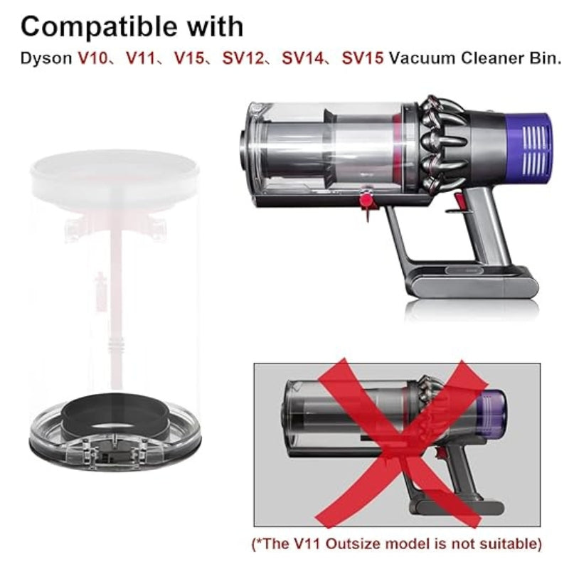 Cargue la imagen en el visor de la galería, [OEM] Dyson V10 / V11 / V15 Vacuum Cleaner - Dust Bin Lid Cap Cover With Sealing Rings Replacement Part - Polar Tech Australia
