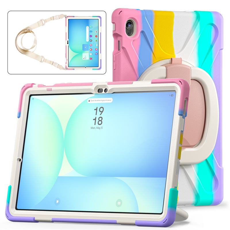 Chargez l&#39;image dans la visionneuse de la galerie, Samsung Tab S10 FE Plus 13.1&quot; 2025 - 360 Degree Rotation Heavy Duty EVA Kid Friendly Ring Holder Stand Case - i-Station Mobile Phone &amp; Electronic Device Repair and Accessories
