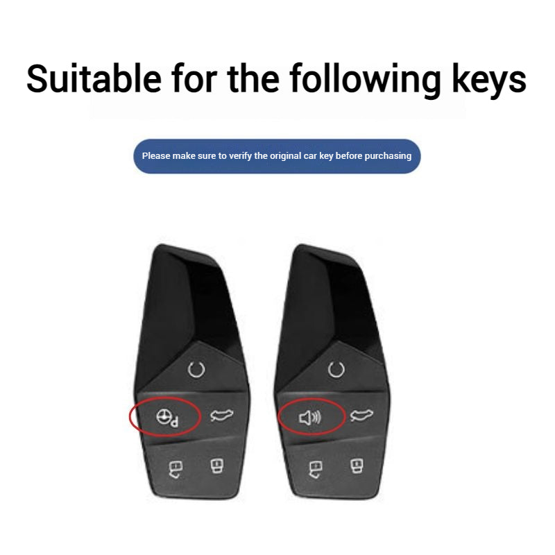 Cargue la imagen en el visor de la galería, MG Zinc Alloy + PU Leather Smart Remote Control Car Key Fob Case Cover For MG ONE

