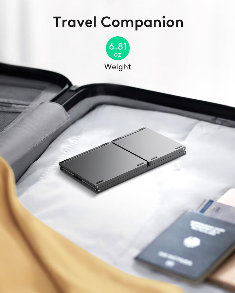 Cargue la imagen en el visor de la galería, Foldable Bluetooth Keyboard with Touchpad Portable Wireless Keyboard , Rechargeable Full Size Ultra Slim Pocket Folding Keyboard for Android Windows iOS Tablet And Mobile Phone - Polar Tech Australia
