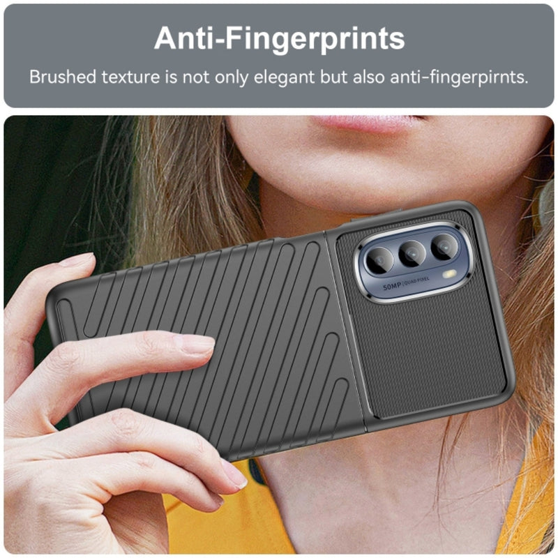 Chargez l&#39;image dans la visionneuse de la galerie, Motorola Moto G82 - Thunder Series Twill Texture Thickened Anti-fall Protection TPU Case - Polar Tech Australia
