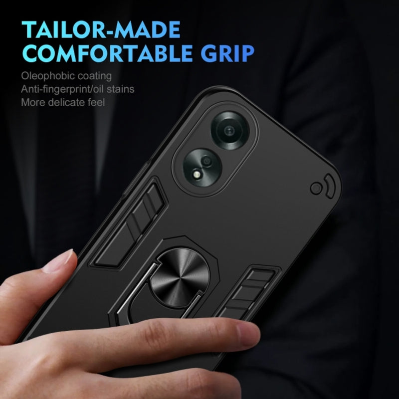 Load image into Gallery viewer, OPPO A17 (CPH2477) - Shockproof Metal Ring Holder Phone Case - Polar Tech Australia
