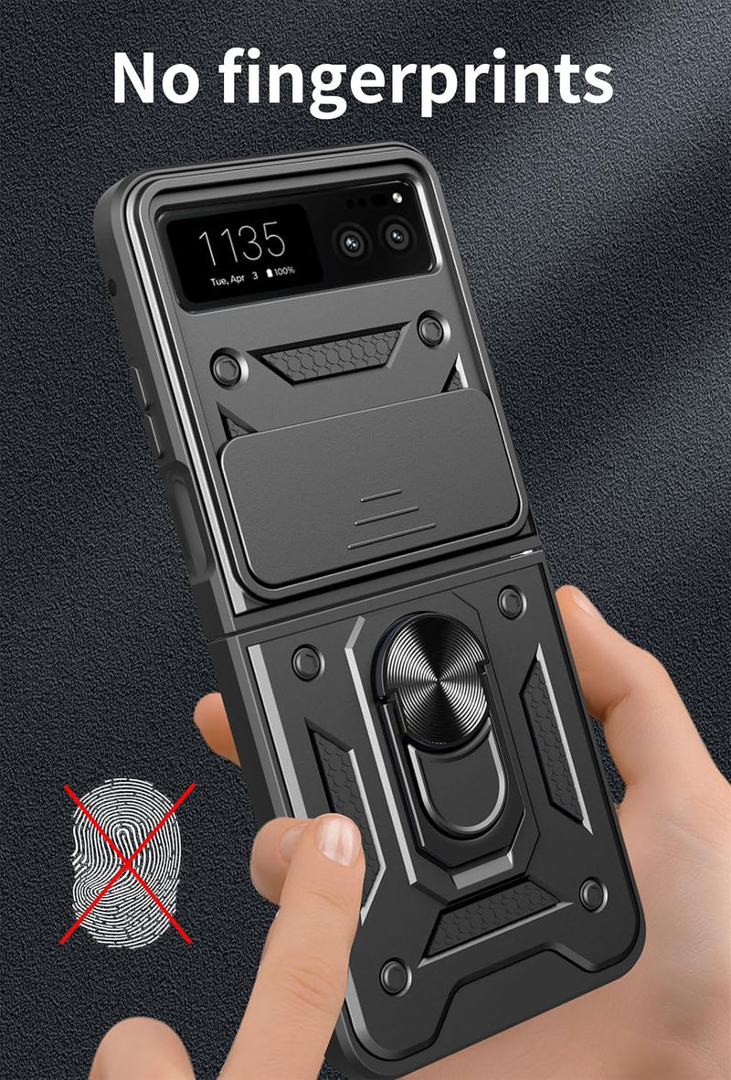 Load image into Gallery viewer, [Sliding Camera Cover][Built-in Stand] Motorola Moto Razr 40/Razr 2023 - Military Grade Hard PC Rugged Heavy Duty Case - Polar Tech Australia
