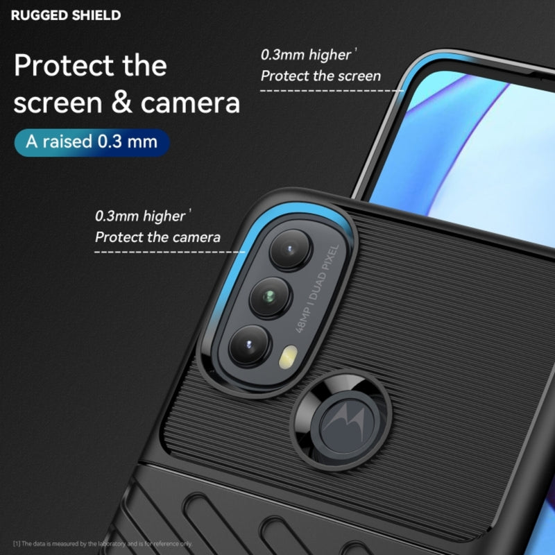 Chargez l&#39;image dans la visionneuse de la galerie, Motorola Moto E20/E30/E40 - Thunder Series Twill Texture Thickened Anti-fall Protection TPU Case - Polar Tech Australia
