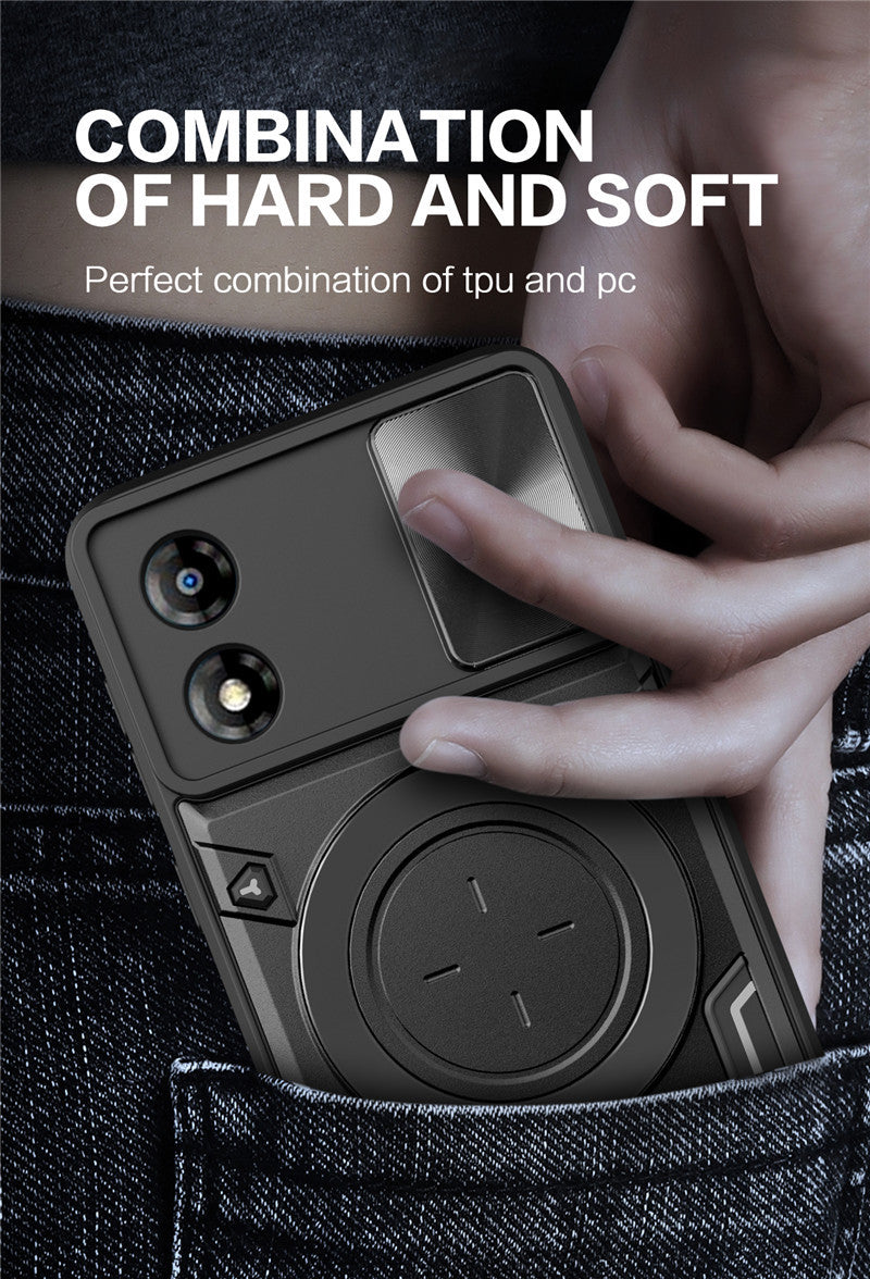 Load image into Gallery viewer, [Ring Rotating Stand][Camera Lens Cover] Motorola Moto E13 - Shield Shockproof Rugged Heavy Duty Case - Polar Tech Australia
