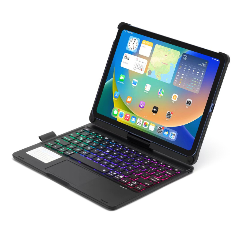 Chargez l&#39;image dans la visionneuse de la galerie, Apple iPad Air 4/5 10.9&#39;&#39; 4th Gen (2020/2022) 360° Rotating Wireless Touchpad Keyboard Flip Cover Case
