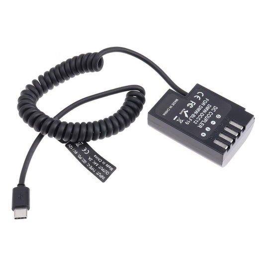 [DMW-BLF19/DCC12][Type-C] Panasonic GH3 GH4 GH5 GH5s - Cameras Spring Cable Dummy Battery - Polar Tech Australia