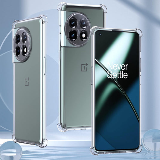 OnePlus 1+11/11R - AirPillow Cushion Transparent Soft Clear TPU Four Corners Protective Case - Polar Tech Australia