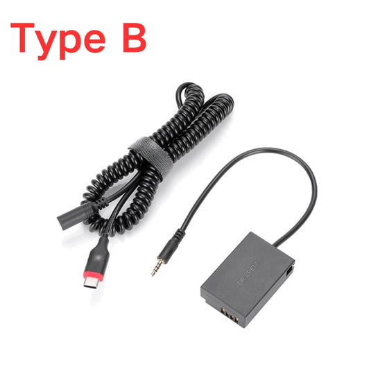 [LP-E17][Type-C] Canon EOS RP / 760D / 750D / 800D / 850D / 77D / 200D / R10 - Cameras Spring Cable Dummy Battery - Polar Tech Australia