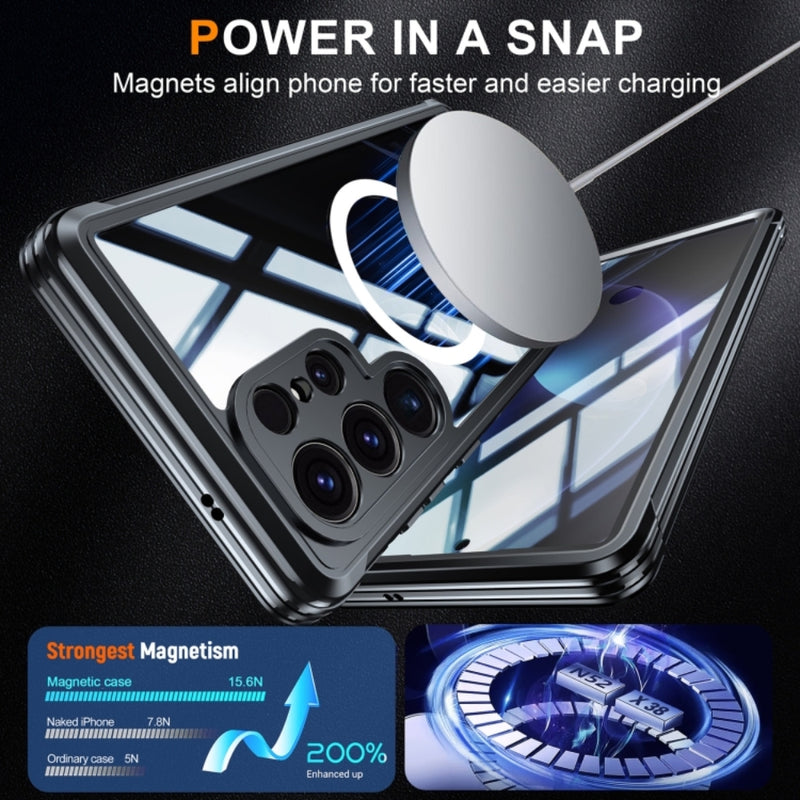 Load image into Gallery viewer, Samsung galaxy S24 5G (SM-S921) - Tempered Glass MagSafe Phone Case
