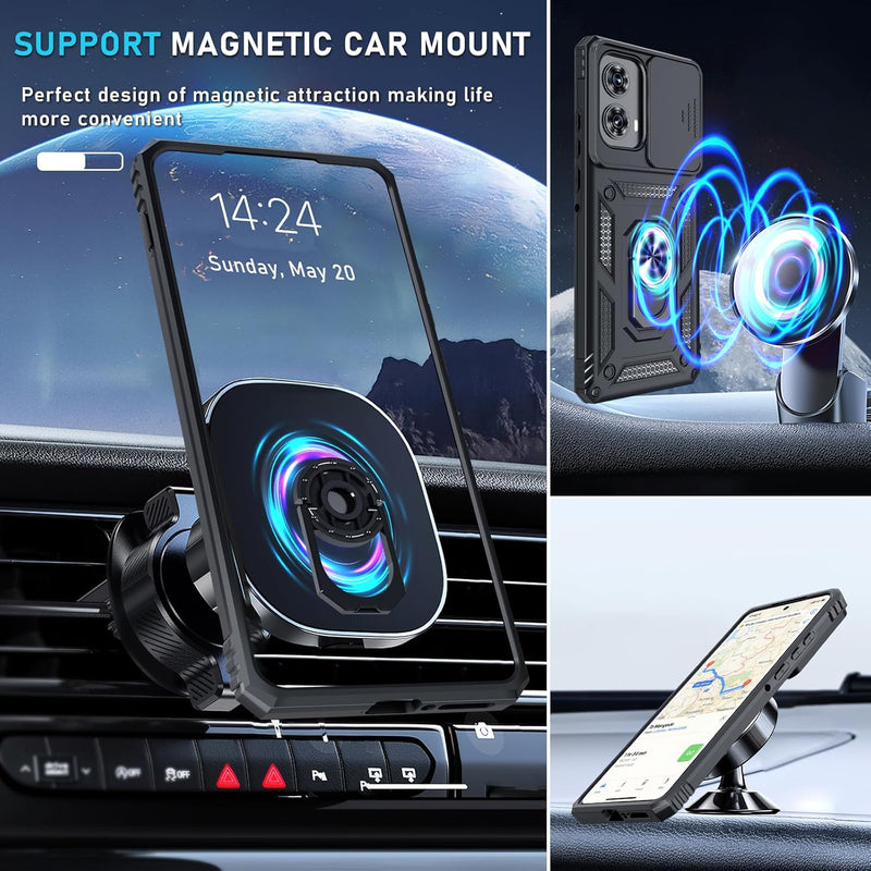 Load image into Gallery viewer, [Ring Rotating Stand][Camera Lens Cover] Motorola Moto Edge 2024 - Shield Shockproof Rugged Heavy Duty Case - Polar Tech Australia
